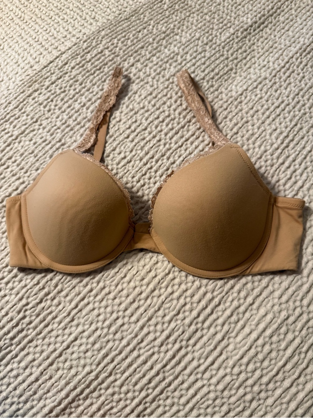 Soma Embraceable Push Up Lace Trim Bra in Nude